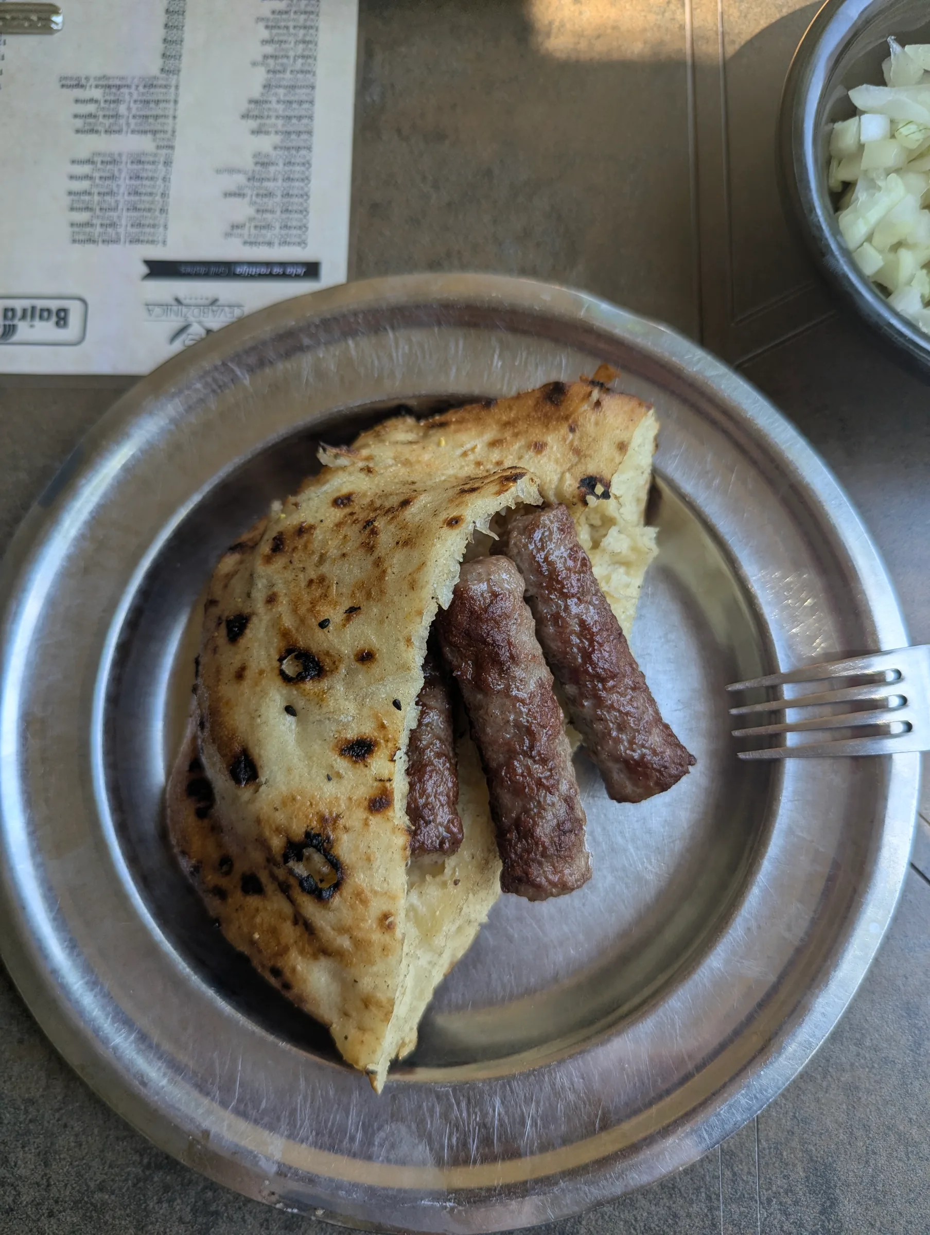 Ćevapi at Bajra in Travnik